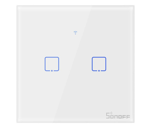 Sonoff Dotykowy włącznik światła WiFi T0 EU TX 2-kanałowy - 689514 - zdjęcie
